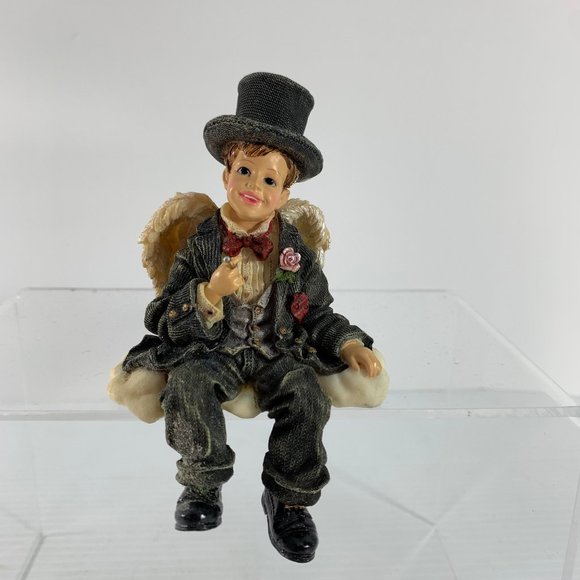 Boyds Bears Wee Folkstone Tuxworth J Angelman Top Hat Angel Shelf Sitter - Picture 2 of 7